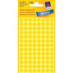 ETYKIETY SAMOPRZYLEPNE 8MM KÓŁKA DO ZAZNACZANIA AVERY ZWECKFORM 3013 ŻÓŁTE 416 SZT