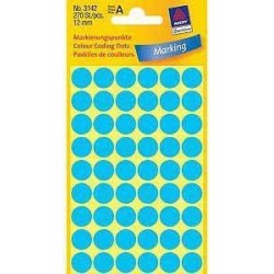 ETYKIETY SAMOPRZYLEPNE 12MM KÓŁKA DO ZAZNACZANIA AVERY ZWECKFORM 3142 NIEBIESKIE 270 SZT