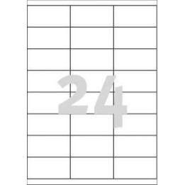 ETYKIETY SAMOPRZYLEPNE 70X35MM UNIWERSALNE AVERY ZWECKFORM TRWAŁE 3422 BIAŁE 100ARK*24SZT
