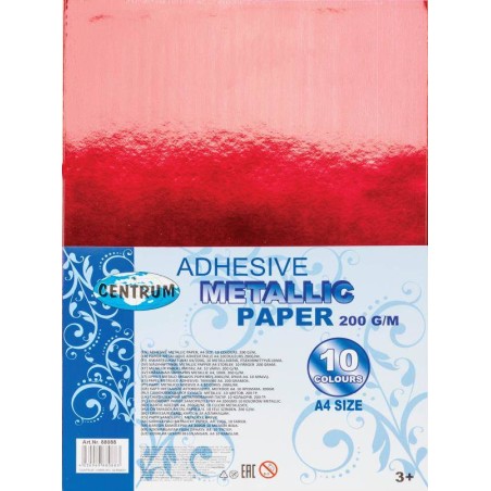 Papier metaliczny samoprzylepny A4 CENTRUM 88088 mix*10