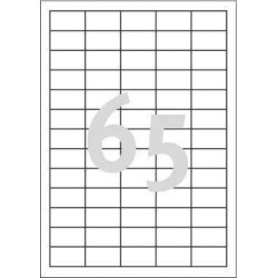 ETYKIETY SAMOPRZYLEPNE 38X21.2MM UNIWERSALNE AVERY ZWECKFORM TRWAŁE 3666 BIAŁE 100ARK*65SZT