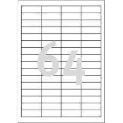 ETYKIETY SAMOPRZYLEPNE 48.5X16.9MM UNIWERSALNE AVERY ZWECKFORM TRWAŁE 3667 BIAŁE 100ARK*64SZT