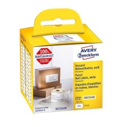 ETYKIETY WYSYŁKOWE 54X101MM DO ADRESOWANIA AVERY ZWECKFORM TRWAŁE, W ROLCE DO DRUK. TERM. AS0722430 BIAŁE 220 SZT