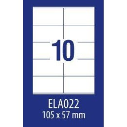 ETYKIETY SAMOPRZYLEPNE 105X57MM UNIWERSALNE AVERY ZWECKFORM ECONOMY ELA022 BIAŁE 100ARK*10SZT