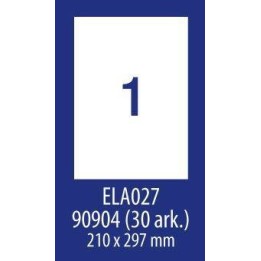 ETYKIETY SAMOPRZYLEPNE 210X297MM UNIWERSALNE AVERY ZWECKFORM ECONOMY ELA027 BIAŁE 100ARK*1SZT