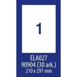 ETYKIETY SAMOPRZYLEPNE 210X297MM UNIWERSALNE AVERY ZWECKFORM ECONOMY ELA027 BIAŁE 100ARK*1SZT