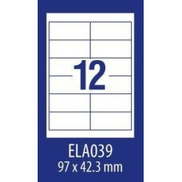 ETYKIETY SAMOPRZYLEPNE 97X42.3MM UNIWERSALNE AVERY ZWECKFORM ECONOMY ELA039 BIAŁE 100ARK*12SZT