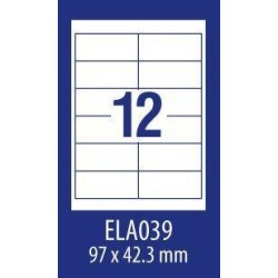 ETYKIETY SAMOPRZYLEPNE 97X42.3MM UNIWERSALNE AVERY ZWECKFORM ECONOMY ELA039 BIAŁE 100ARK*12SZT