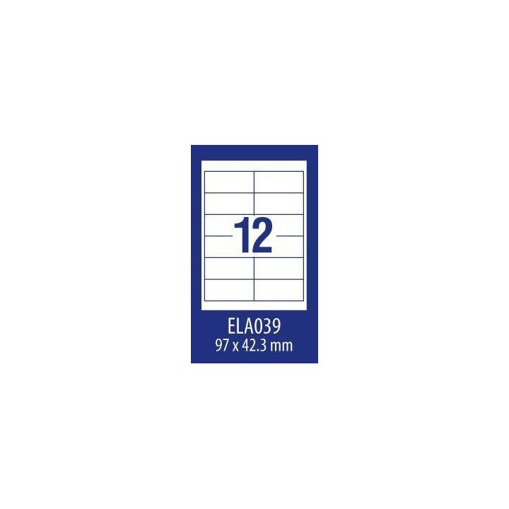ETYKIETY SAMOPRZYLEPNE 97X42.3MM UNIWERSALNE AVERY ZWECKFORM ECONOMY ELA039 BIAŁE 100ARK*12SZT