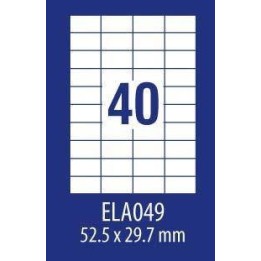 ETYKIETY SAMOPRZYLEPNE 52.5X29.7MM UNIWERSALNE AVERY ZWECKFORM ECONOMY ELA049 BIAŁE 100ARK*40SZT