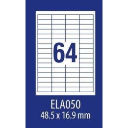 ETYKIETY SAMOPRZYLEPNE 48.5X16.9MM UNIWERSALNE AVERY ZWECKFORM ECONOMY ELA050 BIAŁE 100ARK*64SZT