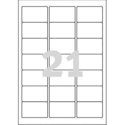 ETYKIETY SAMOPRZYLEPNE 63.5X38.1MM ADRESOWE AVERY ZWECKFORM J8560-25 PRZEZROCZYSTE 25ARK*21SZT