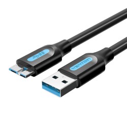 Kabel USB 3.0 A do Micro-B Vention COPBD 2A 0,5m czarny PVC