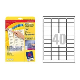 ETYKIETY SAMOPRZYLEPNE 45.7X25.4MM DO ADRESOWANIA AVERY ZWECKFORM L4770-25 PRZEZROCZYSTE 25ARK*40SZT