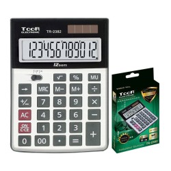 Kalkulator biurowy 12cyfr Toor Electronic TR-2382 120-1432 zasilanie solarne + bateria 147x104x33mm