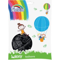 Balony 12" Fiorello 170-2504 metaliczny czarny 100szt