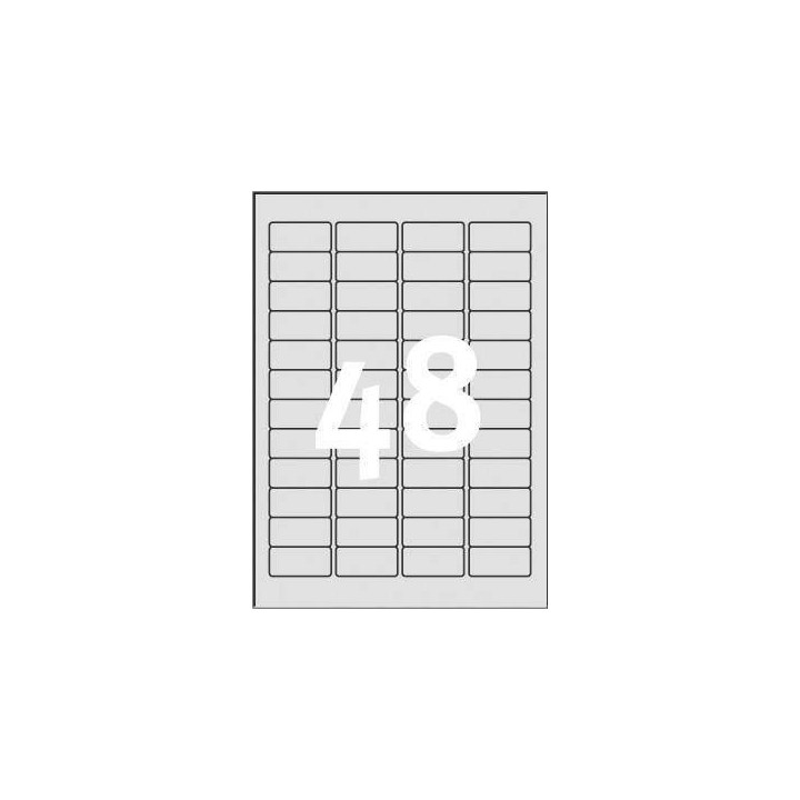 ETYKIETY SAMOPRZYLEPNE 45.7X21.2MM ZNAMIONOWE POLIESTROWE AVERY ZWECKFORM L6009-20 SREBRNE 20ARK*48SZT