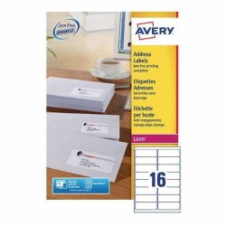 ETYKIETY SAMOPRZYLEPNE 99.1X33.9MM DO ADRESOWANIA AVERY ZWECKFORM L7162-100 BIAŁE 100ARK*16SZT