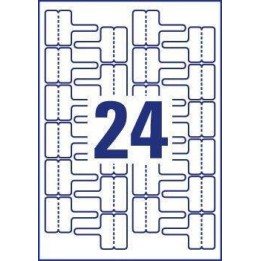 ETYKIETY SAMOPRZYLEPNE 60X40MM DO OZNACZANIA KABLI AVERY ZWECKFORM L7950-20 BIAŁE 20ARK*24SZT