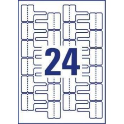 ETYKIETY SAMOPRZYLEPNE 60X40MM DO OZNACZANIA KABLI AVERY ZWECKFORM L7950-20 BIAŁE 20ARK*24SZT