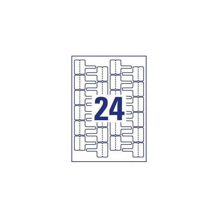 ETYKIETY SAMOPRZYLEPNE 60X40MM DO OZNACZANIA KABLI AVERY ZWECKFORM L7950-20 BIAŁE 20ARK*24SZT