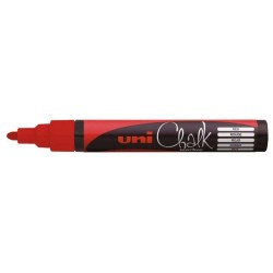 Marker kredowy UNI PWE-5M 110035 czerwony okrągła końcówka 1.8-2.5mm