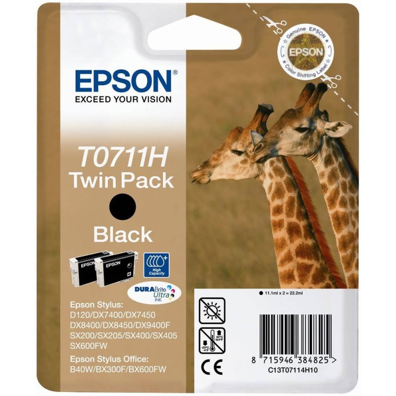 Tusz oryginalny EPSON T0711H C13T07114H10 Czarny  11,1 ml