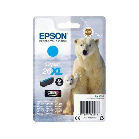 Tusz oryginalny EPSON T2632 C13T26324012 Cyan  2 ml