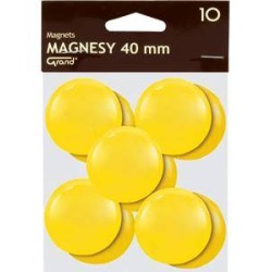 Magnesy 40mm Grand 130-1704 żółte 10szt