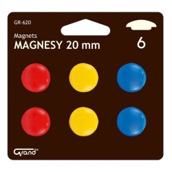 Magnesy 20mm Grand GR-620 130-1549 mix kolorów 6szt