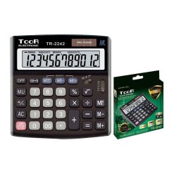 Kalkulator biurowy 12cyfr Toor Electronic TR-2242 120-1458 zasilanie solarne + bateria 145x137x33mm