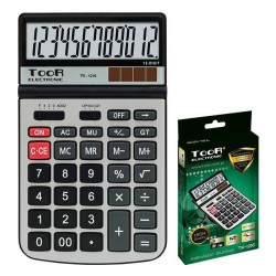 Kalkulator biurowy 12cyfr Toor Electronic TR-1216 120-1835 zasilanie solarne + bateria 186x112x29mm