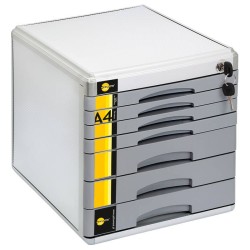 Szafka na dokumenty na zamek 7 szuflad A4 Yellow One YL-SM07M 120-1778 306x347x300mm metalowa