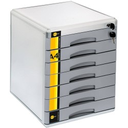 Szafka na dokumenty na zamek 7 szuflad A4 Yellow One YL-SM07 120-1780 408x347x300mm metalowa