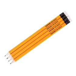 Ołówek z gumką CENTRUM 83717 HB 4szt