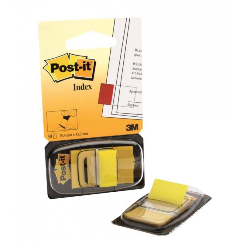 Zakładki indeksujące foliowe 25,4x43,2mm 3M POST-IT®  680-5 żółte 50szt