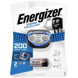 Latarka czołowa ENERGIZER Headlight Vision niebieska + 3szt. baterii AAA