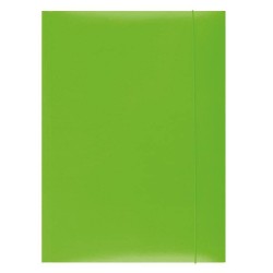 Teczka z gumką A4 OFFICE PRODUCTS zielona karton 300gsm
