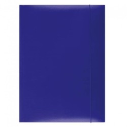 Teczka z gumką A4 OFFICE PRODUCTS niebieska karton lakierowany 350gsm