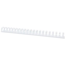 Grzbiet plastikowy 25mm (240 kartek) OFFICE PRODUCTS biały 50 szt.