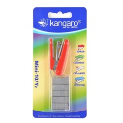 Zszywacz KANGARO Mini-10/Y2+zszywki czerwony 10 kart