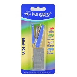Zszywacz KANGARO Mini-10/Y2+zszywki błekitny 10 kart