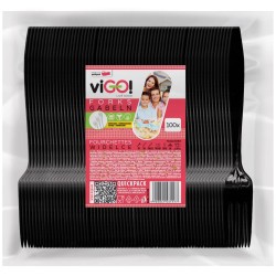 Widelec jednorazowy 16.5mm Quickpack viGO! 7321990 czarny plastik 100szt