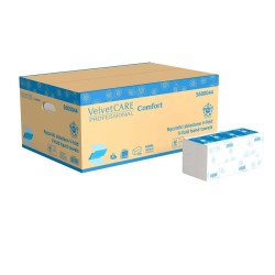 Ręcznik papierowy dwuwarstwowy celulozowy VELVET Care V-Fold celuloza 5600044 bielony 150 listków 20 SZT.