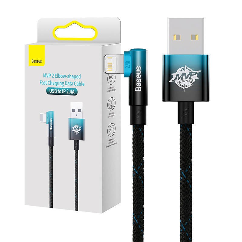 Kabel Baseus MVP 2 Lightning 1m 20 W - (czarno-niebieski)