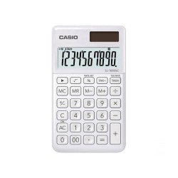 Kalkulator kieszonkowy 118,5x70x8,5mm CASIO SL-1000SC-WE BOX biały solarne+bateria LR1130