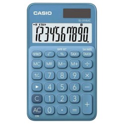 Kalkulator kieszonkowy 118x70x8,4mm CASIO SL-310UC-BU BOX niebieski solarne+bateria LR1130