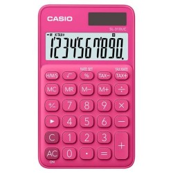Kalkulator kieszonkowy 118x70x8,4mm  CASIO SL-310UC-RD BOX czerwony solarne+bateria LR1130