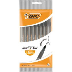 Długopis jednorazowy BIC ROUND STIC CLASSIC 928498 czarny 1.0mm czarna obudowa 8szt