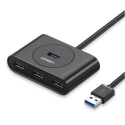 Hub USB 3.0 4w1 UGREEN 0,5m (czarny) 	CR113